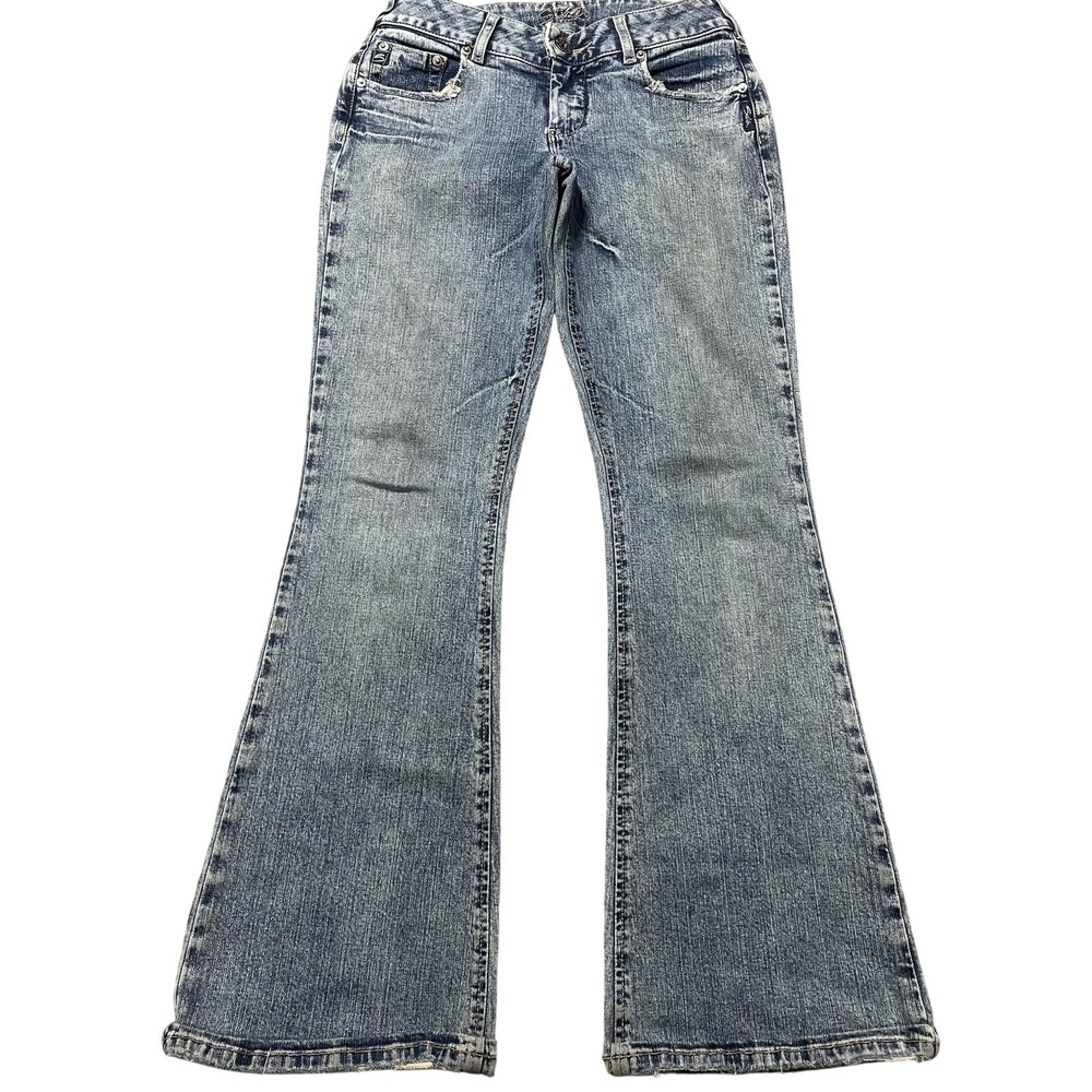 Silver Jeans Co Bootcut Jeans Womens 28x33 Blue Med Wash Bitmap Stretch Denim